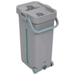 Balde mecânico cinza com mopa 5L