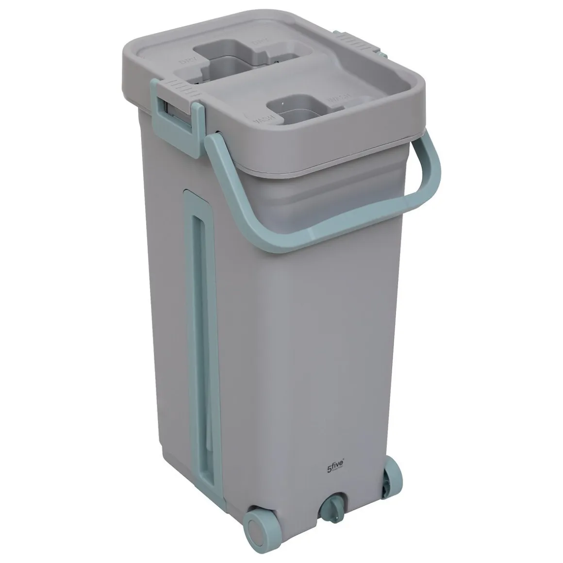 Balde mecânico cinza com mopa 5L