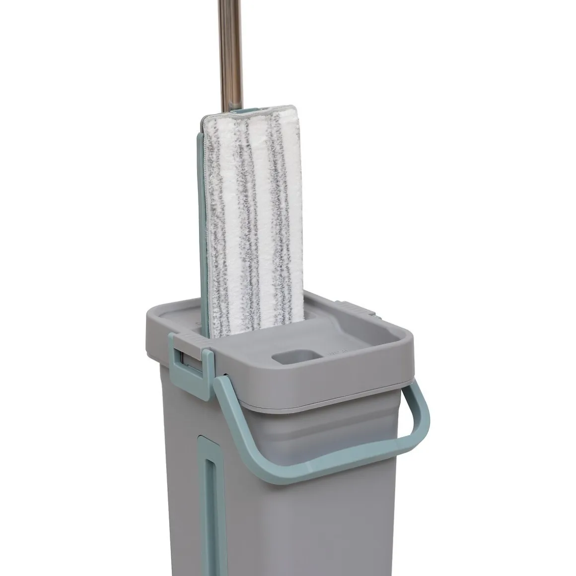 Balde mecânico cinza com mopa 5L