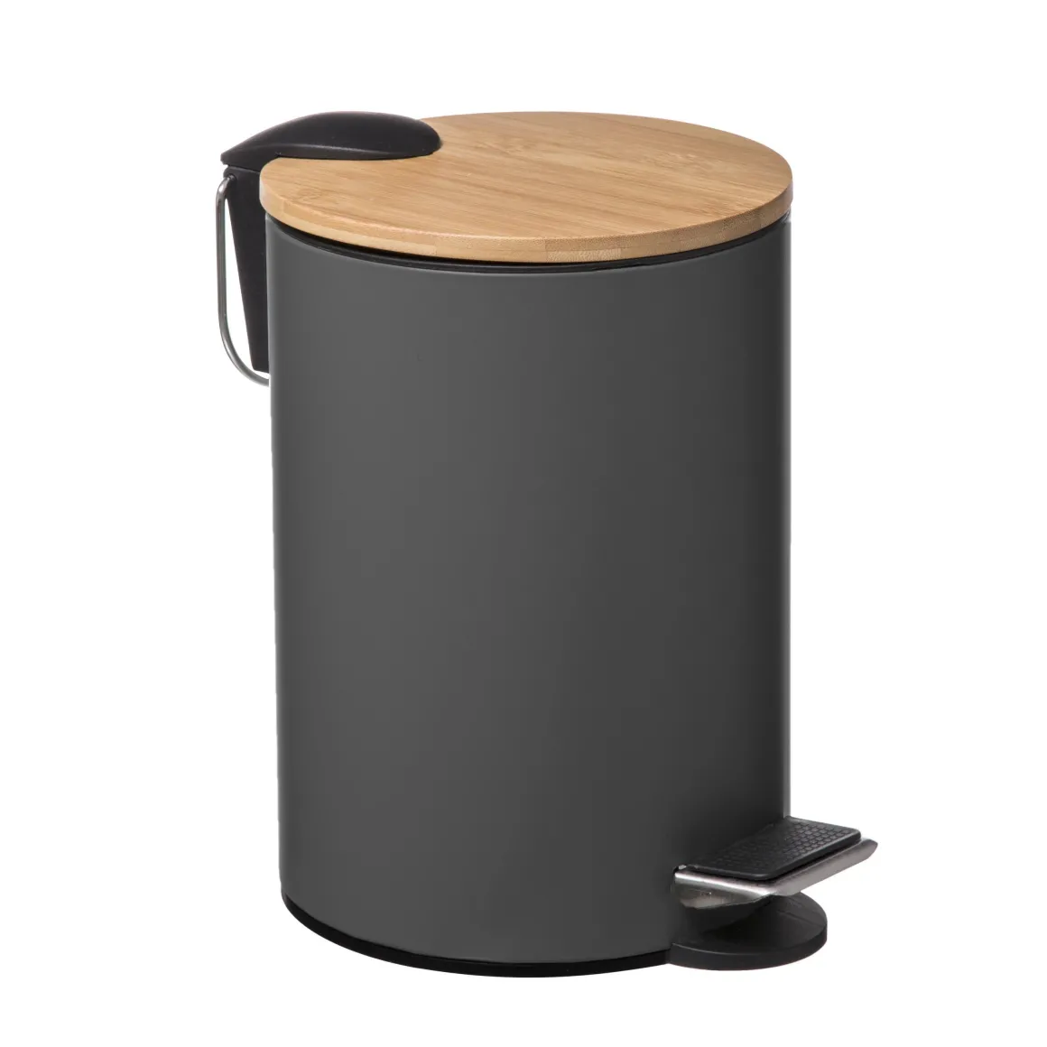 Balde metal cinza softclose