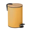 Balde MODERN amarelo em metal softclose 3l
