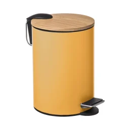 Balde MODERN amarelo em metal softclose 3l