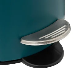 Balde MODERN azul petróleo em metal softclose 3l