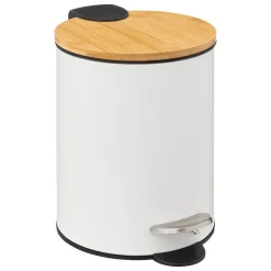 Balde MODERN branco em metal softclose 3l