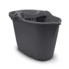 Balde oval com espremedor cinza 15l