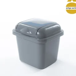 Balde para bancada com tampa basculante