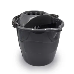 Balde redondo com espremedor cinza 12l