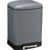 Balde wc ARIANE cinza 6l