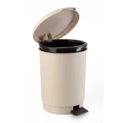 Balde wc bege com pedal 6l