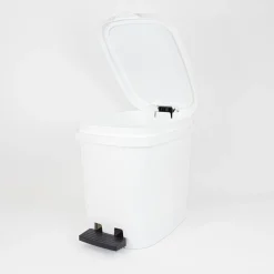 Balde wc branco com pedal 10l
