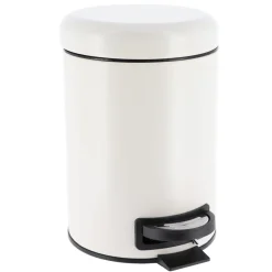 Balde wc branco mate SOFT close em metal 3l