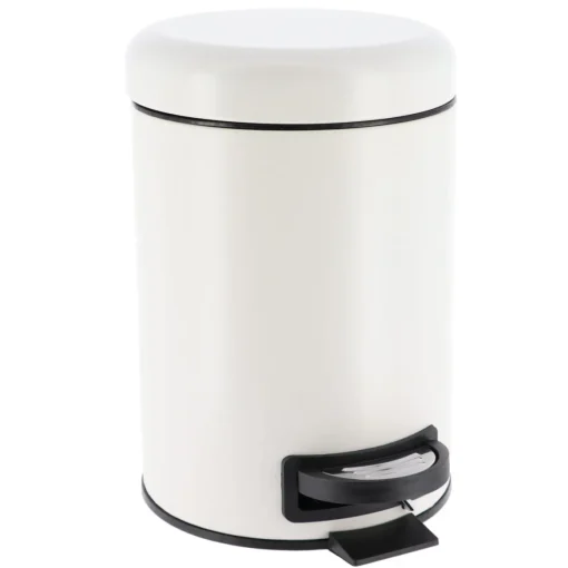 Balde wc branco mate SOFT close em metal 3l