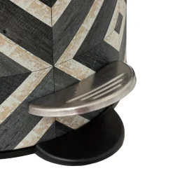 Balde wc CANVAS metal e bambu 3l
