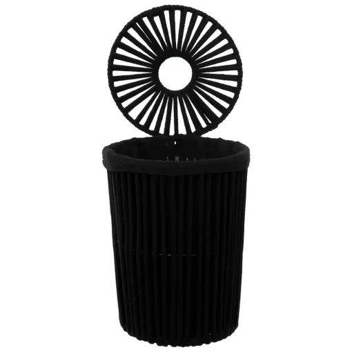 Balde wc com tampa MANILLE preto 7l