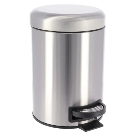 Balde wc cromado soft close em metal