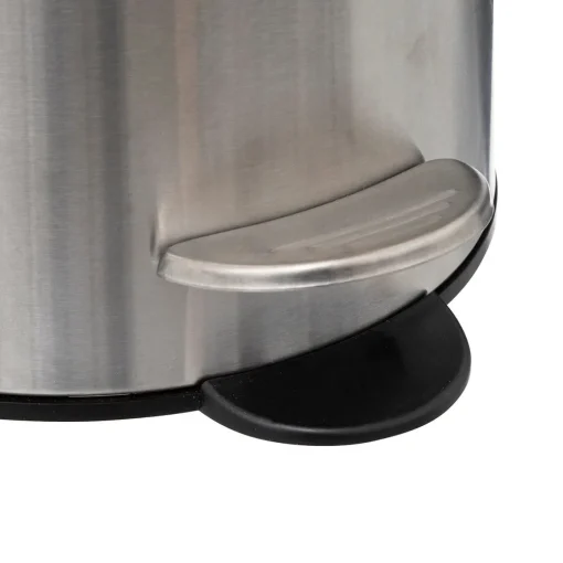 Balde wc inox com tampa em bambu 3l