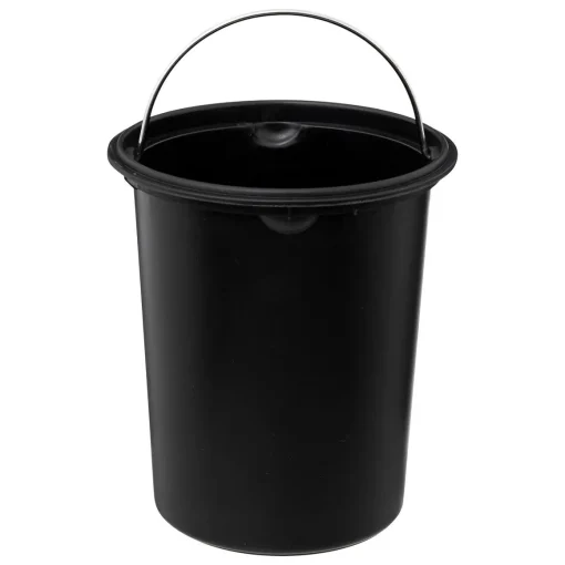 Balde wc inox com tampa em bambu 3l