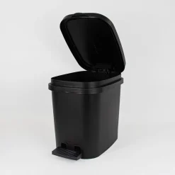 Balde wc preto com pedal 10l