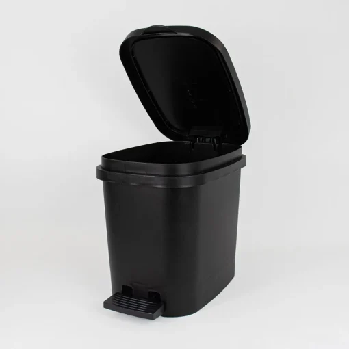 Balde wc preto com pedal 10l
