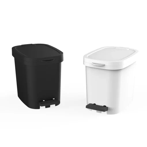 Balde wc preto com pedal 10l