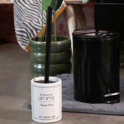 Balde wc preto em metal soft close 3l
