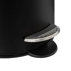 Balde wc preto em metal soft close 3l