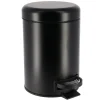 Balde wc preto mate SOFT close em metal 3l