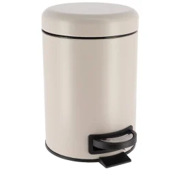 Balde wc taupe mate soft close em metal 3l