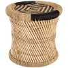 Banco castanho em bambu 38cm