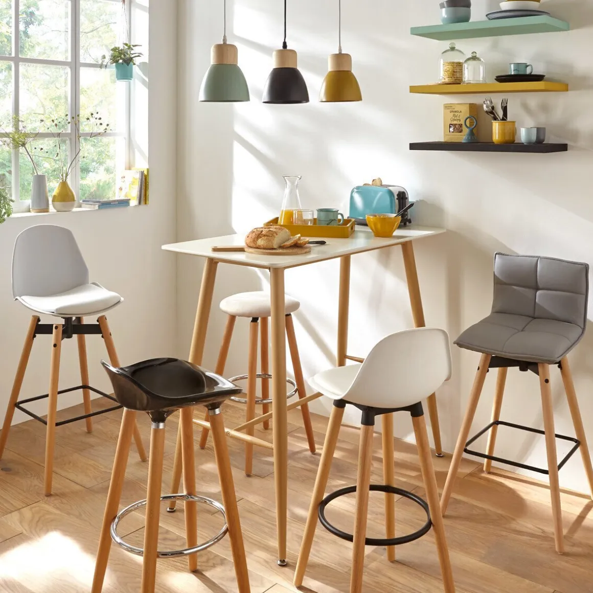 Banco de bar MAXON cinza