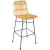 Banco de bar rattan KUBU 48x43x100cm