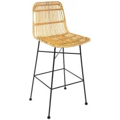 Banco de bar rattan KUBU 48x43x100cm