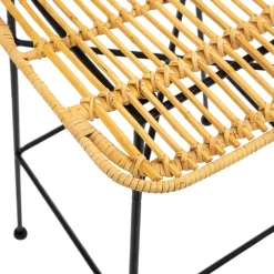 Banco de bar rattan KUBU 48x43x100cm