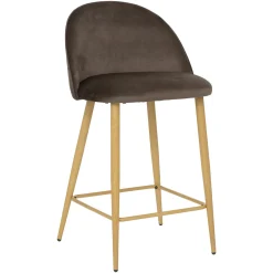 Banco de bar SLANO castanho 52x49x89cm