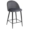 Banco de bar SLANO cinza 52x49x89cm