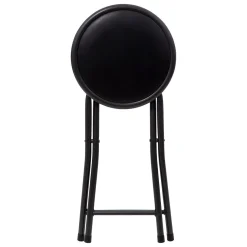 Banco dobrável preto em metal