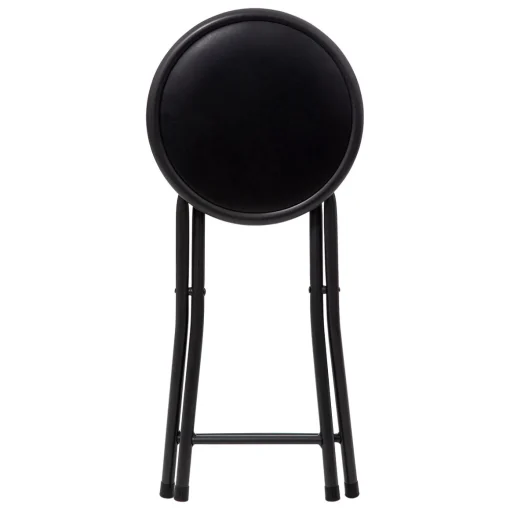 Banco dobrável preto em metal