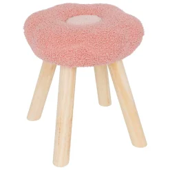 Banco em forma de flor WILD FOREST rosa de pelo 26cm