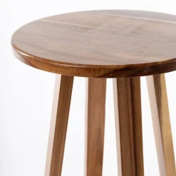 Banco wc em madeira acácia 43cm