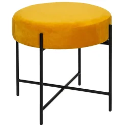 Banqueta ARTY ocre em veludo