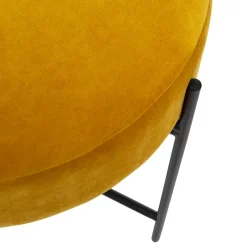 Banqueta ARTY ocre em veludo