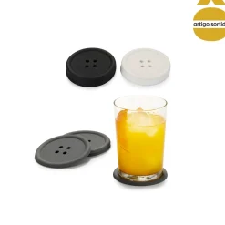 Base para copos em forma de botão
