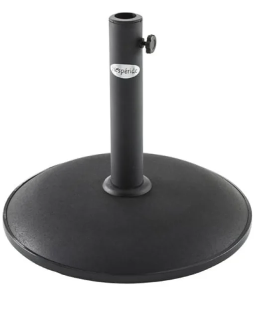 Base para guarda-sol preto em betão