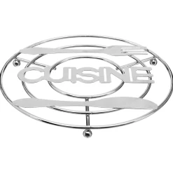 Base para quentes CUISINE prateado em metal 20cm