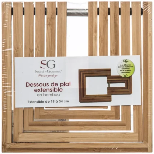 Base para quentes extensível em bambu