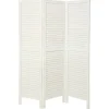 Biombo de madeira branco