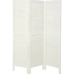 Biombo de madeira branco