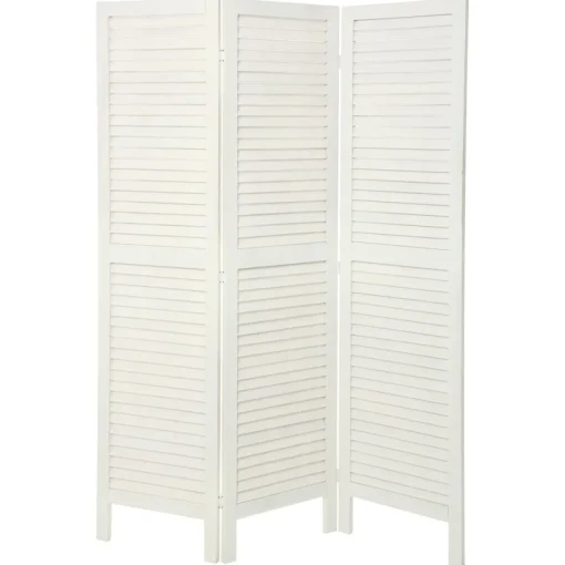 Biombo de madeira branco