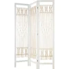 Biombo ete INDIEN branco em macramé