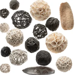 Bolas decorativas cinza